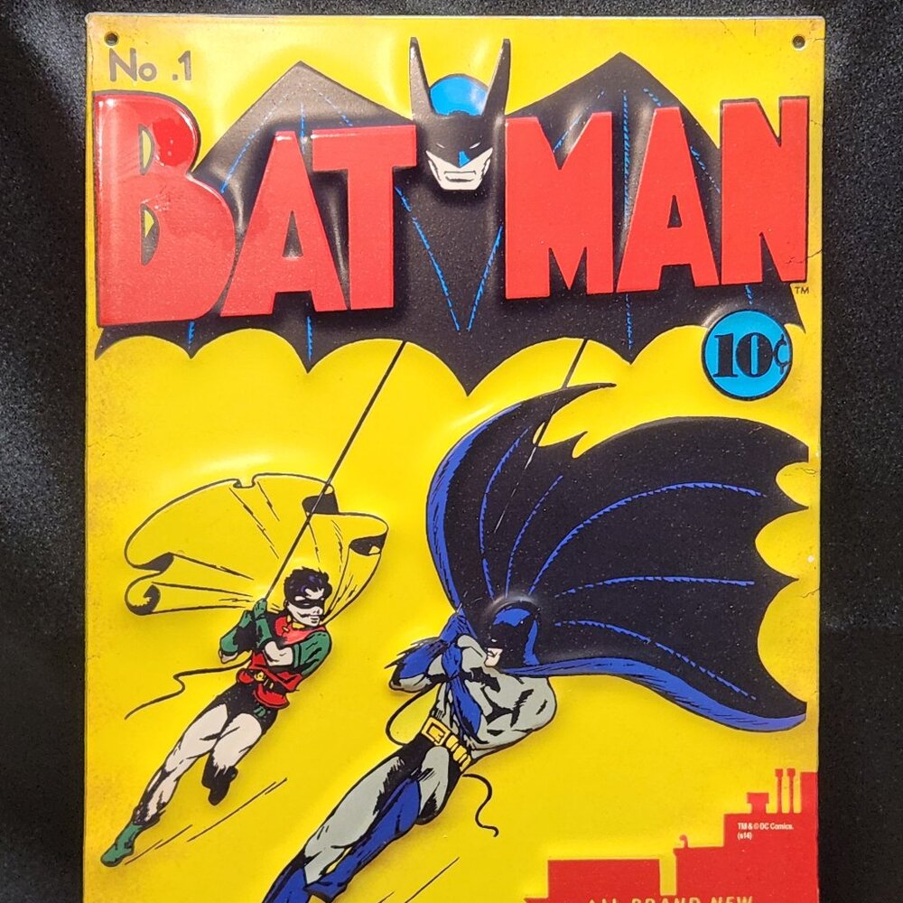 Batman No. 1 - Metal Tin Sign Wall Art 9" X 13"